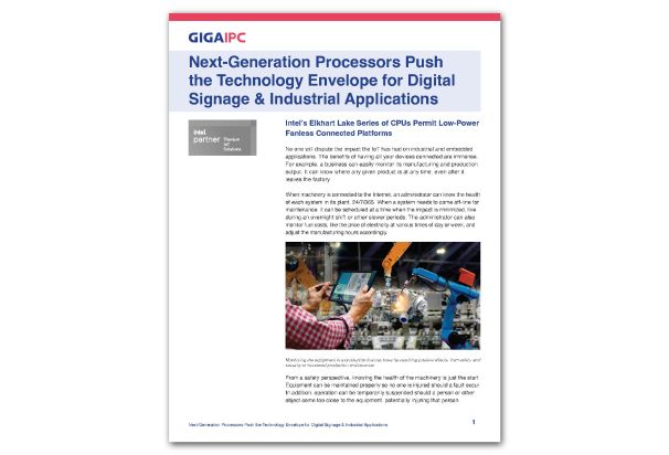 Next-Generation Processors Push the Technology Envelope for Digital Signage & Industrial Applications - White Paper